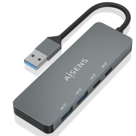 Comprar Hub USB 3.2 Aisens A106-0696/ 2xUSB/ 2xUSB Tipo-C/ Gris - Ganga Electrónica