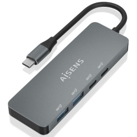 Comprar Hub USB Tipo-C Aisens A109-0694/ 2xUSB/ 2xUSB Tipo-C/ Gris - Ganga Electrónica
