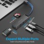 Comprar Hub USB 3.0 Vention CHVBB/ 3xUSB/ 1xMicroUSB PD/ 1xLector Tarjetas - Ganga Electrónica