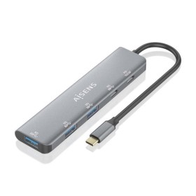 Comprar Hub USB Tipo-C Aisens A109-0857/ 3xUSB/ 1xUSB Tipo-C/ 1xUSB Tipo-C PD/ Gris - Ganga Electrónica