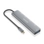 Comprar Hub USB Tipo-C Aisens A109-0857/ 3xUSB/ 1xUSB Tipo-C/ 1xUSB Tipo-C PD/ Gris - Ganga Electrónica