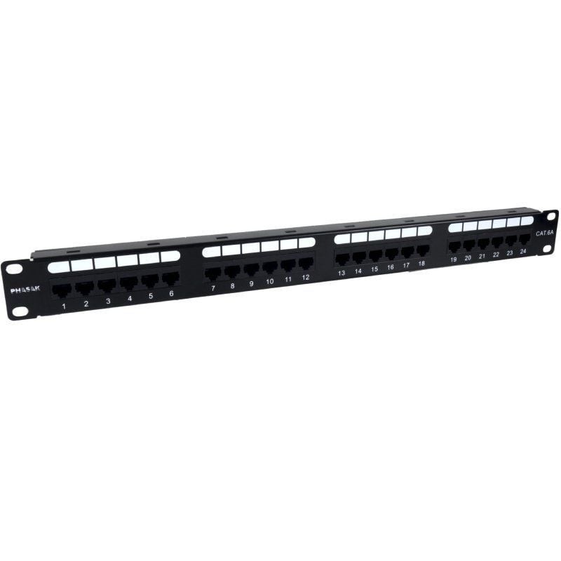 Comprar Patch Panel Phasak PU 2421/ 24 Puertos/ Cat.6A/ Altura 1U - Ganga Electrónica