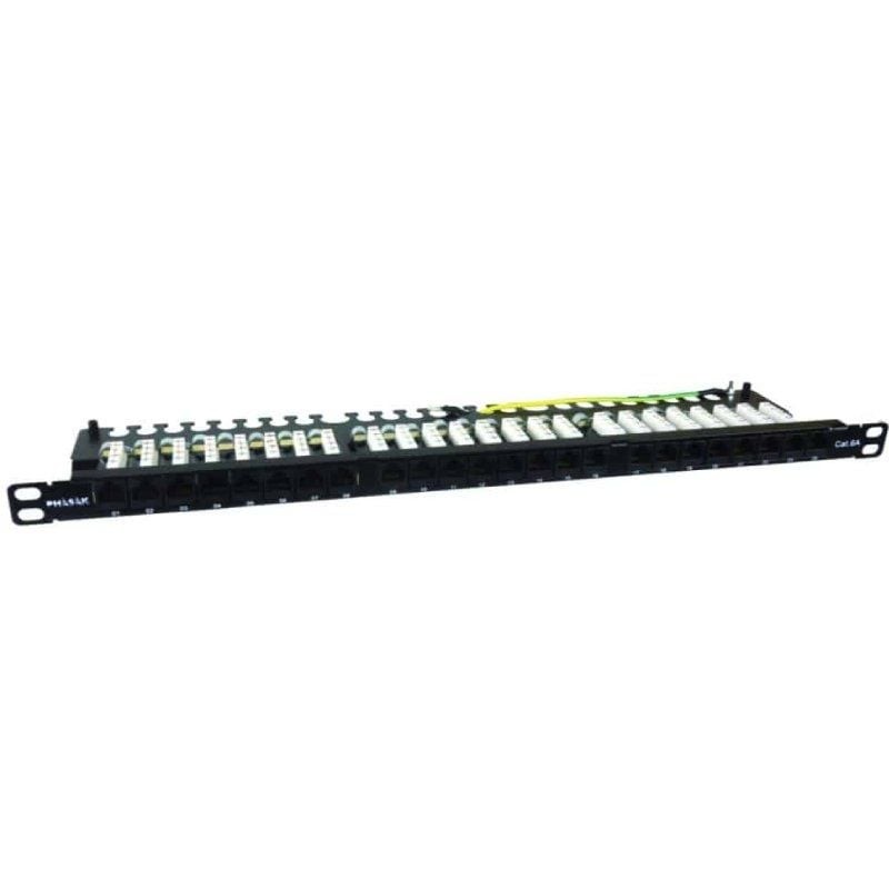 Comprar Patch Panel Phasak PU 4811/ 24 Puertos/ Cat.6A/ Altura 0.5U - Ganga Electrónica