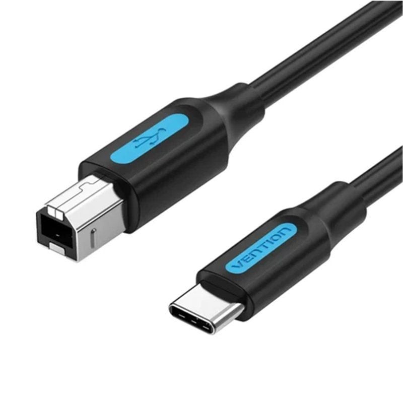 Comprar Cable USB 2.0 Tipo-C Vention CQUBH/ USB Tipo-B Macho - USB Tipo-C Macho/ 480Mbps/ 2m/ Negro - Ganga Electrónica