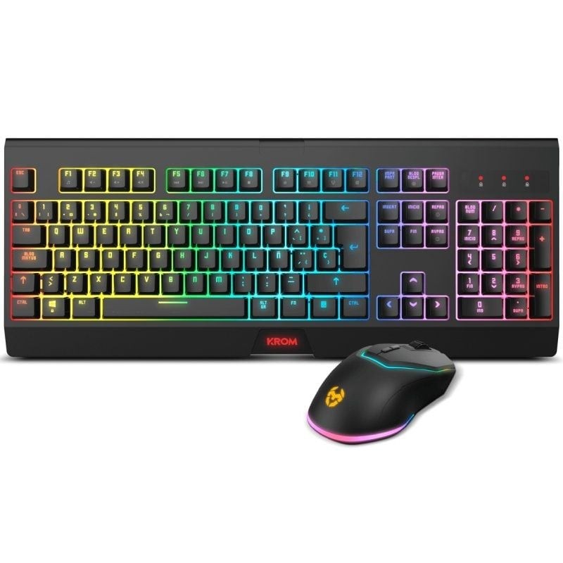 Comprar Pack Gaming KROM Kabala/ Teclado + Ratón Inalámbricos - Ganga Electrónica