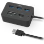 Comprar Hub USB 3.0 NOX Reader One/ 3xUSB/ 1x Lector de Tarjetas - Ganga Electrónica