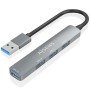 Comprar Hub USB 3.0 Aisens A106-0859/ 4xUSB/ Gris - Ganga Electrónica
