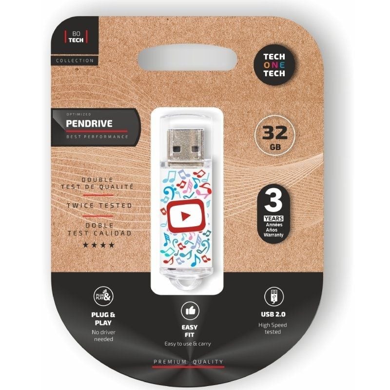 Comprar Pendrive 32GB Tech One Tech Video Dream USB 2.0 - Ganga Electrónica