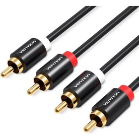 Comprar Cable Estéreo Vention VAB-R06-B300/ 2x RCA Macho - 2x RCA Macho/ 3m/ Negro - Ganga Electrónica