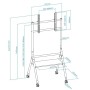 Comprar Soporte de Suelo con Ruedas Nivelable TOOQ iDREAMS FS20206M-B para TV de 37-86'/ hasta 80kg - Ganga Electrónica