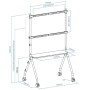 Comprar Soporte de Suelo con Ruedas TOOQ iLOVE FS20207M-W para TV de 49-80'/ hasta 50kg - Ganga Electrónica
