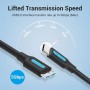 Comprar Cable USB 3.0 Vention CQABD/ microUSB Macho - USB Tipo-C Macho/ 5Gbps/ 50cm/ Negro - Ganga Electrónica