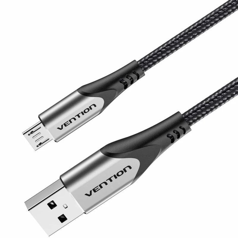 Comprar Cable USB 2.0 Vention COAHH/ microUSB Macho - USB Macho/ 480Mbps/ 2m/ Gris - Ganga Electrónica