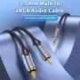Comprar Cable Audio Vention BCNBG/ 2x RCA Macho - Jack 3.5 Macho/ 1.5m/ Gris - Ganga Electrónica