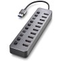 Comprar Hub USB NGS IHUB10/ 10XUSB 3.0/ Gris - Ganga Electrónica