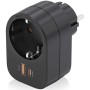 Comprar Enchufe Aisens ASPS-1A1C07-BK/ 1 Toma de Corriente/ 1 USB Tipo-C PD/ 1 USB/ Negro - Ganga Electrónica