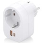 Comprar Enchufe Aisens ASPS-1A1C06-W/ 1 Toma de Corriente/ 1 USB Tipo-C PD/ 1 USB/ Blanco - Ganga Electrónica