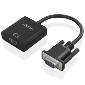 Comprar Cable Conversor Aisens A115-0873/ VGA Macho/ HDMI Hembra - Jack 3.5 Hembra - MicroUSB / 20cm/ Negro - Ganga Electrónica