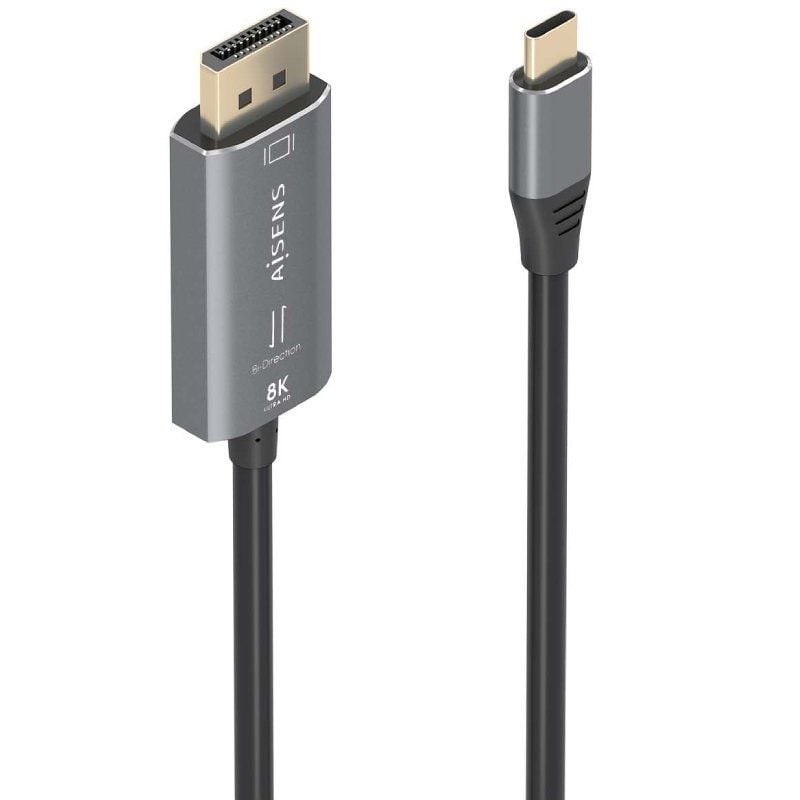 Comprar Cable Conversor Aisens A109-0880/ USB Tipo-C Macho - DisplayPort Macho/ 1.8m/ Negro - Ganga Electrónica