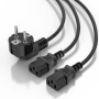 Comprar Cable Alimentación CPU Aisens A132-0864/ CEE7 Macho - 2x C13 Hembra/ 1.8m/ Negro - Ganga Electrónica