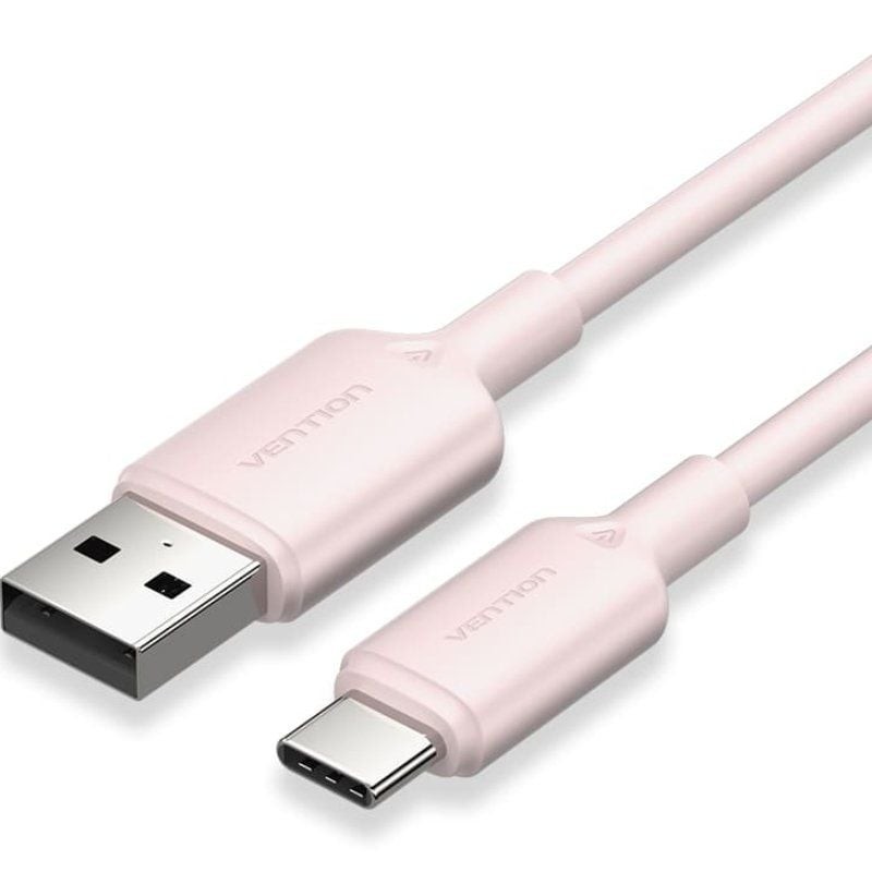 Comprar Cable USB 2.0 Tipo-C Vention CTQPH/ USB Tipo-C Macho - USB Macho/ Hasta 60W/ 480Mbps/ 2m/ Rosa - Ganga Electrónica