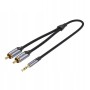 Comprar Cable Estéreo Vention BCNBJ/ Jack 3.5 Macho - 2x RCA Macho/ 5m/ Gris - Ganga Electrónica