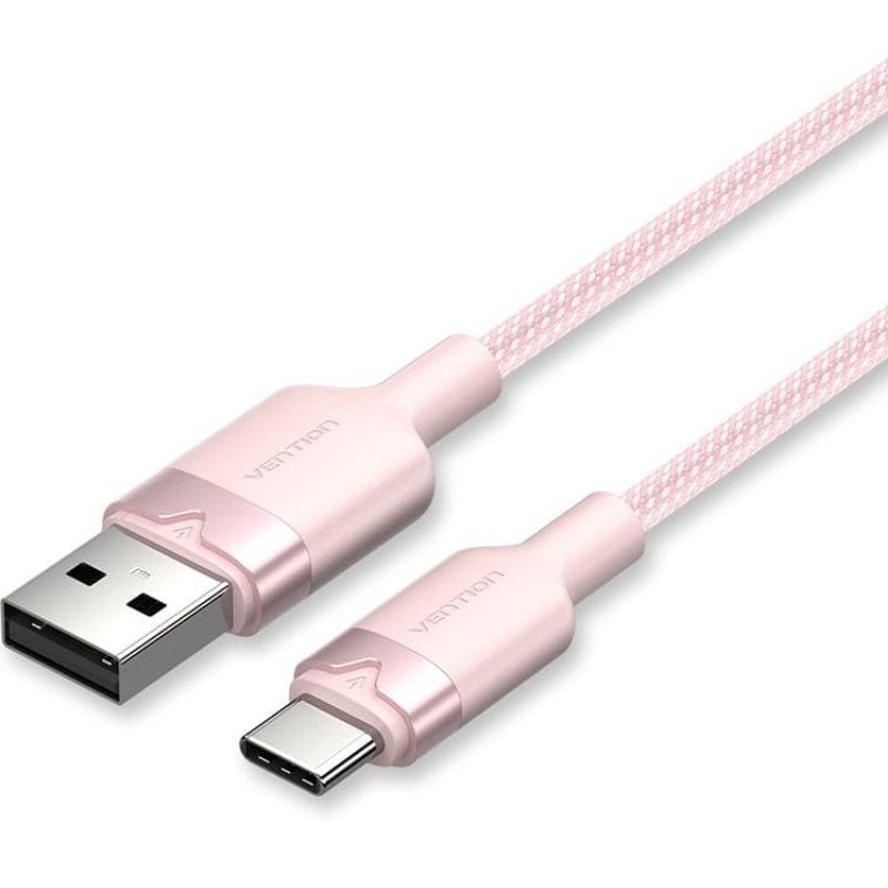 Comprar Cable USB 2.0 Tipo-C Vention CTNPF/ USB Tipo-C Macho - USB Macho/ Hasta 60W/ 480Mbps/ 1m/ Rosa - Ganga Electrónica