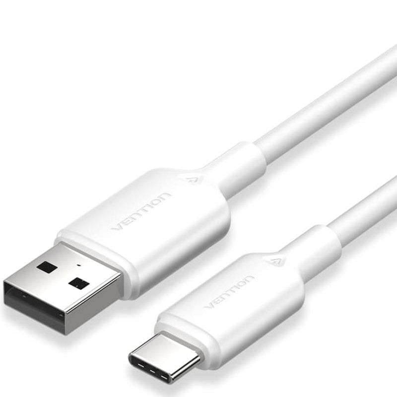 Comprar Cable USB 2.0 Tipo-C Vention CTQWF/ USB Tipo-C Macho - USB Macho/ Hasta 60W/ 480Mbps/ 1m/ Blanco - Ganga Electrónica