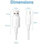 Comprar Cable USB 2.0 Tipo-C Vention CTQWF/ USB Tipo-C Macho - USB Macho/ Hasta 60W/ 480Mbps/ 1m/ Blanco - Ganga Electrónica