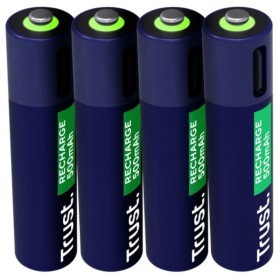 Comprar Pack de 4 Pilas AAA Trust 25671/ Recargables - Ganga Electrónica