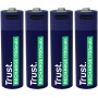Comprar Pack de 4 Pilas AA Trust 25631/ Recargables - Ganga Electrónica
