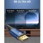 Comprar Cable DisplayPort 1.4 8K Vention HCELF/ DisplayPort Macho - DisplayPort Macho/ 3m/ Azul - Ganga Electrónica