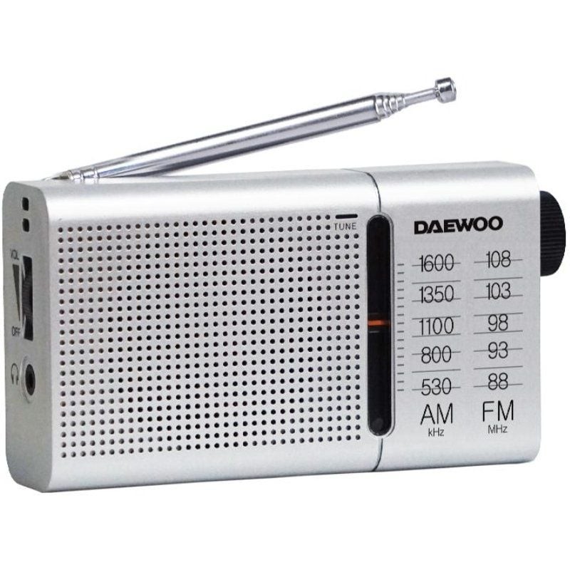 Comprar Radio Portátil Daewoo DW1037/ a Pilas/ Plateada - Ganga Electrónica