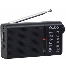 Comprar Radio Portátil QUBO RS-2/ con Cable/ a Pilas/ Negra - Ganga Electrónica