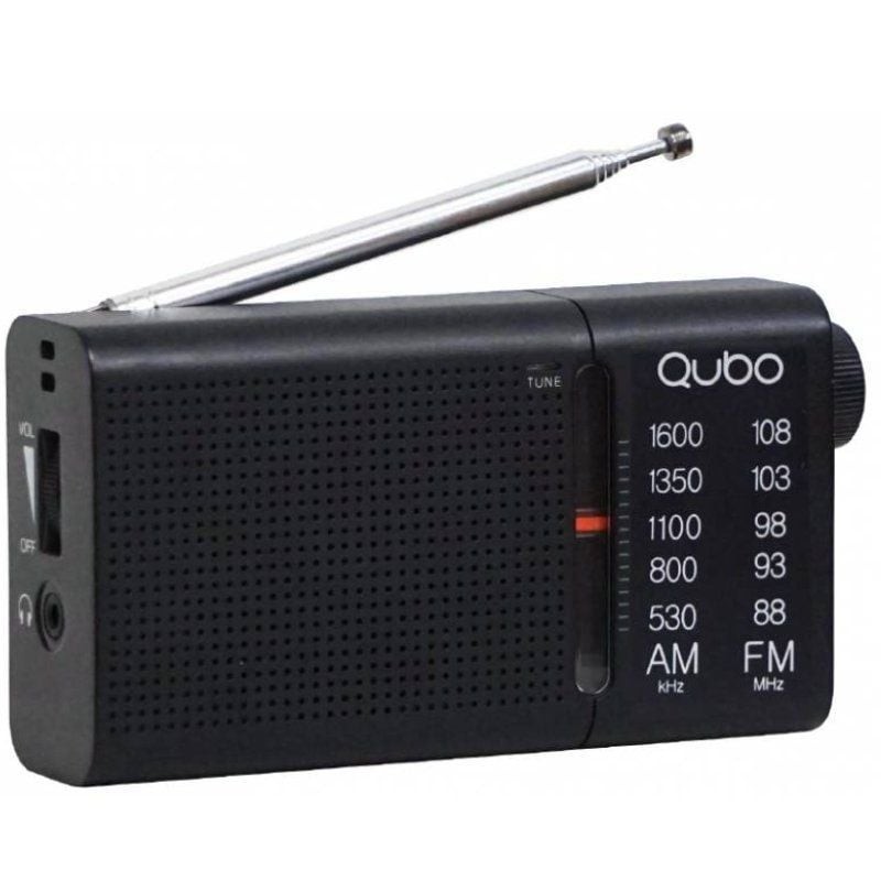 Comprar Radio Portátil QUBO RS-2/ con Cable/ a Pilas/ Negra - Ganga Electrónica