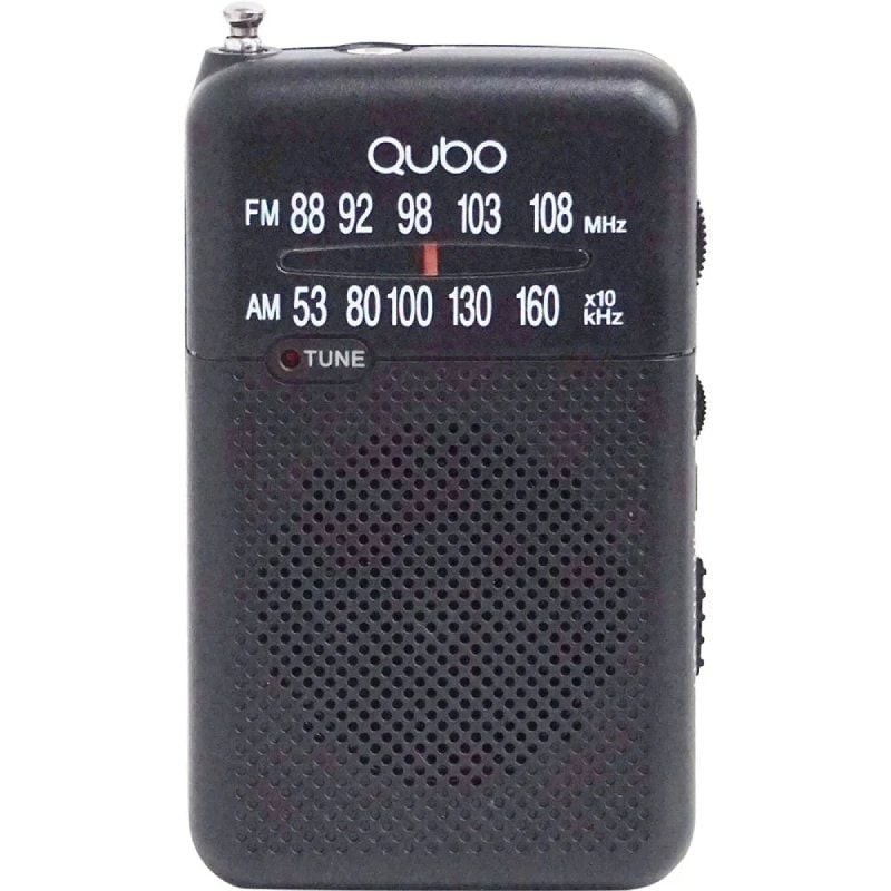 Comprar Radio Portátil QUBO R-S1/ con Cable/ a Pilas/ Negra - Ganga Electrónica