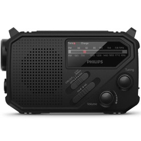 Comprar Radio Portátil Philips TAR1609/ a Pilas/ con Batería/ Linterna/ Placa Solar/ Negra - Ganga Electrónica