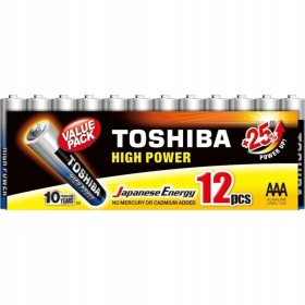 Comprar Pack de 12 Pilas AAA Toshiba High Power LR03/ 1.5V/ Alcalinas - Ganga Electrónica