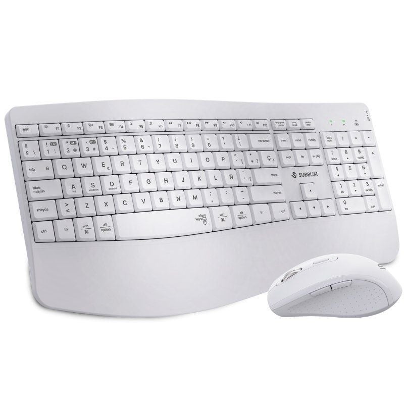 Comprar Teclado y Ratón Inalámbrico Subblim Combo Dual Office Prowave/ Blanco - Ganga Electrónica