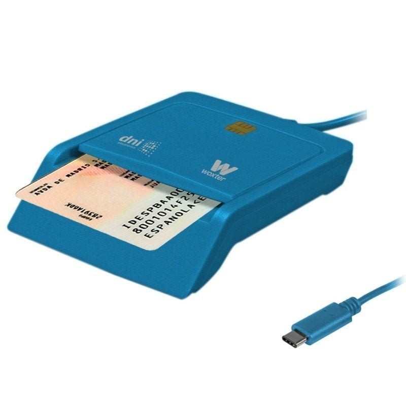 Comprar Lector de DNI y Tarjetas Woxter PE26-197/ USB Tipo-C/ Azul - Ganga Electrónica