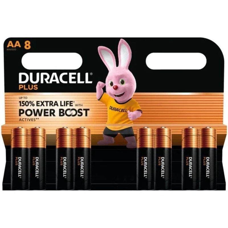 Comprar Pack de 8 Pilas AA Duracell Plus Power Boost DPBLR6B8/ 1.5V/ Alcalinas - Ganga Electrónica