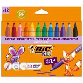 Comprar Rotuladores Punta Ancha BIC Kids Comfort Jumbo 517250/ 12 unidades/ Colores Surtidos - Ganga Electrónica