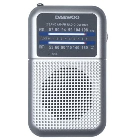 Comprar Radio Portátil Daewoo DW1008/ a Pilas/ Plata - Ganga Electrónica