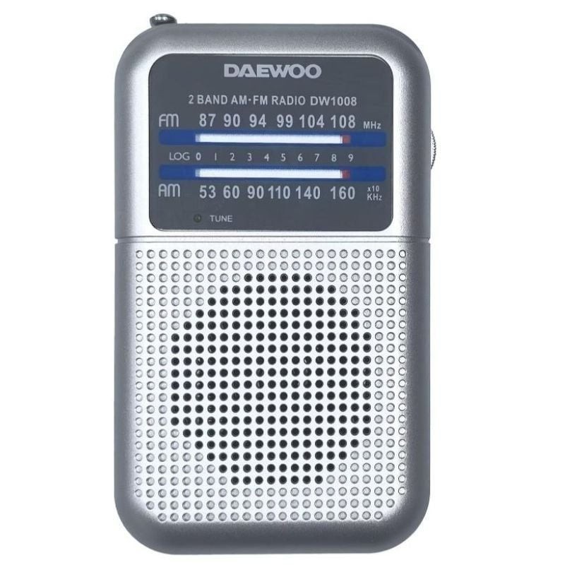Comprar Radio Portátil Daewoo DW1008/ a Pilas/ Plata - Ganga Electrónica