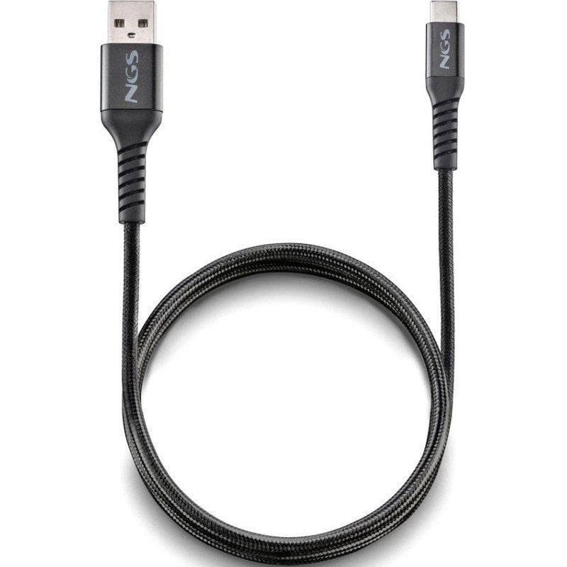 Comprar Cable USB 2.0 NGS KNOT-AC/ USB Macho - USB Tipo-C Macho/ 480Mbps/ 1m/ Negro - Ganga Electrónica