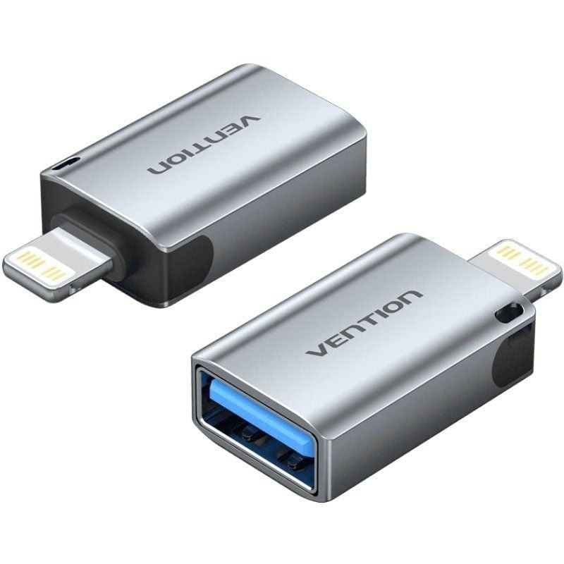 Comprar Adaptador OTG USB Vention CUCH0/ USB Hembra - Lightning Macho/ Azul - Ganga Electrónica