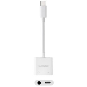 Comprar Adaptador Audio Nanocable 10.24.1206/ USB Tipo-C Macho - Jack 3.5 Hembra/ USB Tipo-C Hembra/ Blanco - Ganga Electrónica