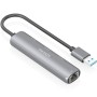 Comprar Hub USB Aisens ASUC-4P034-GR/ 3xUSB/ 1xRJ45/ Gris - Ganga Electrónica