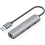 Comprar Hub USB Aisens ASUC-4P035-GR/ 1xUSB Tipo-C/ 2xUSB/ 1xRJ45/ Gris - Ganga Electrónica