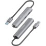Comprar Hub USB Aisens ASUC-4P035-GR/ 1xUSB Tipo-C/ 2xUSB/ 1xRJ45/ Gris - Ganga Electrónica
